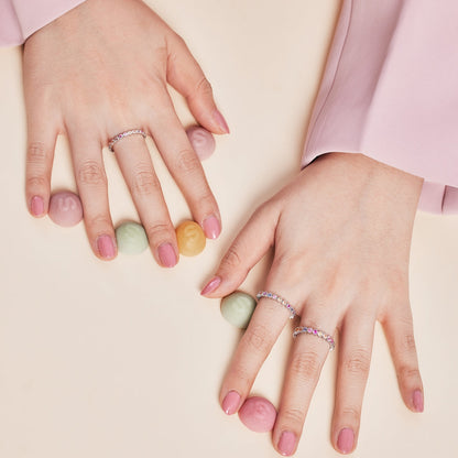 [Charm Aries Jewelry]Radiant Sparkling Round Cut Daily Ring