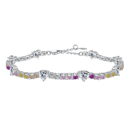 [Charm Aries Jewelry]Romantic Heart Shape Round Cut Lover Bracelet