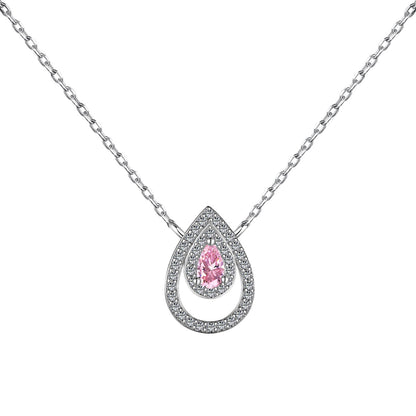 [Charm Aries Jewelry]Sparkling Pear Cut Necklace