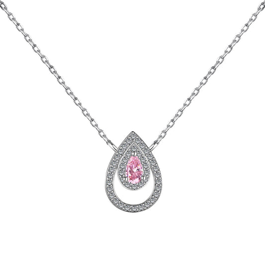 [Charm Aries Jewelry]Sparkling Pear Cut Necklace
