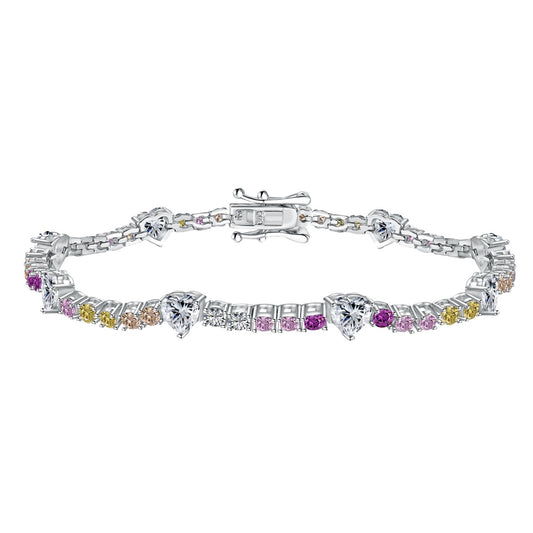 [Charm Aries Jewelry]Romantic Heart Shape Round Cut Lover Bracelet