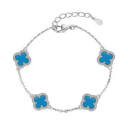 [Charm Aries Jewelry]Four-Leaf Charm Aries Exquisite Bracelet