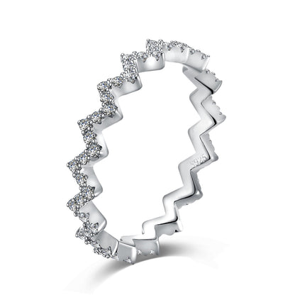 [Charm Aries Jewelry]Delicate Enchanting Wave Shape Daily Ring