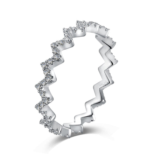 [Charm Aries Jewelry]Delicate Enchanting Wave Shape Daily Ring