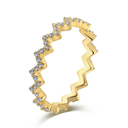 [Charm Aries Jewelry]Delicate Enchanting Wave Shape Daily Ring