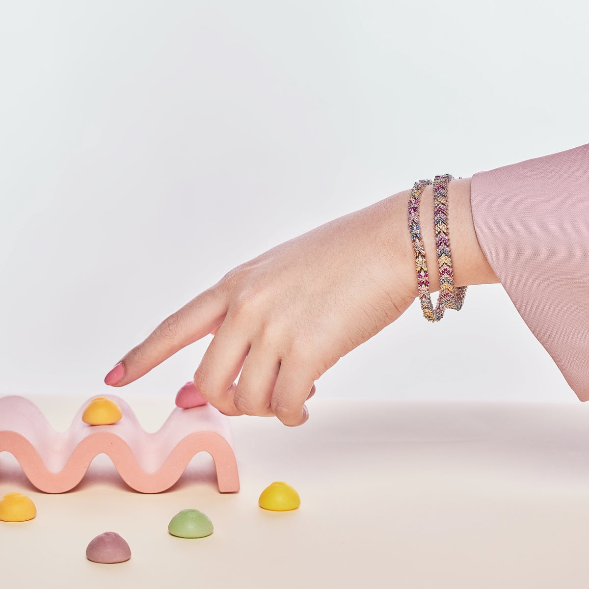 [Charm Aries Jewelry]Ornate Sparkling Round Cut Party Bracelet