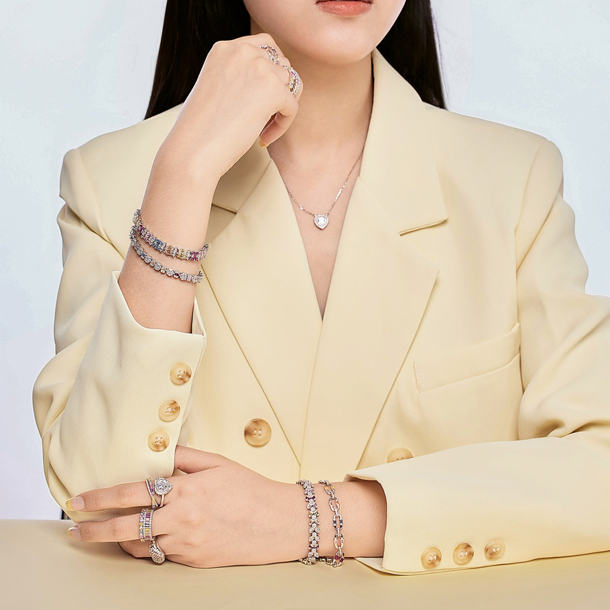 [Charm Aries Jewelry]Dazzling Colorful Daily Bracelet