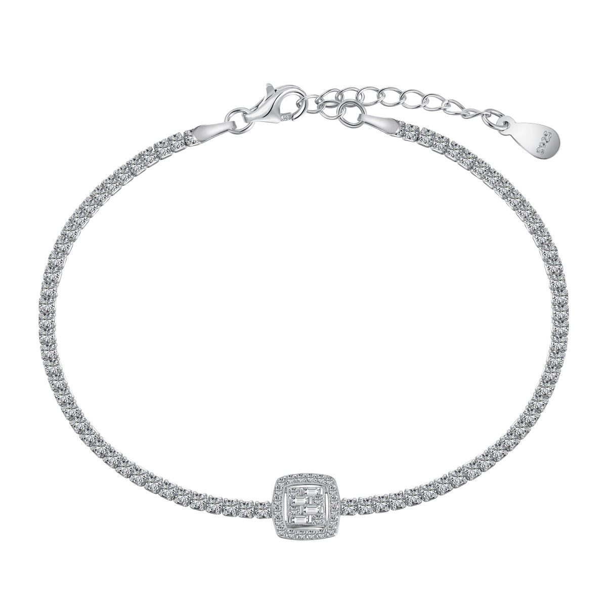 [Charm Aries Jewelry]Luxurious Dazzling Square Shape Banquet Bracelet