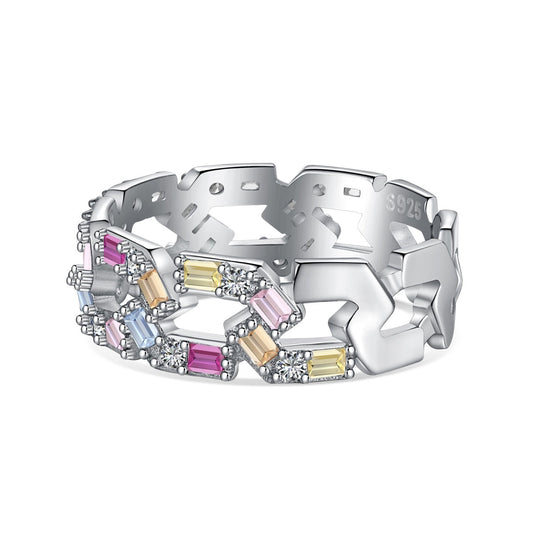 [Charm Aries Jewelry]Sparkling Vibrant Emerald Cut Daily Ring