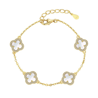 [Charm Aries Jewelry]Four-Leaf Charm Aries Exquisite Bracelet