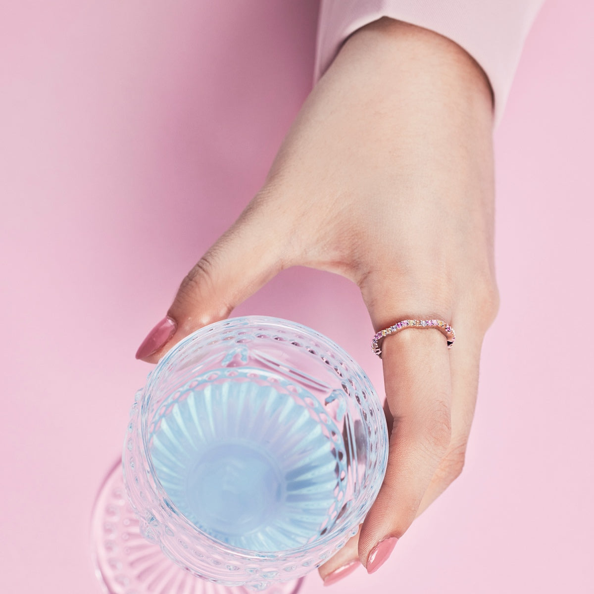 [Charm Aries Jewelry]Dainty Colorful Round Cut Party Ring