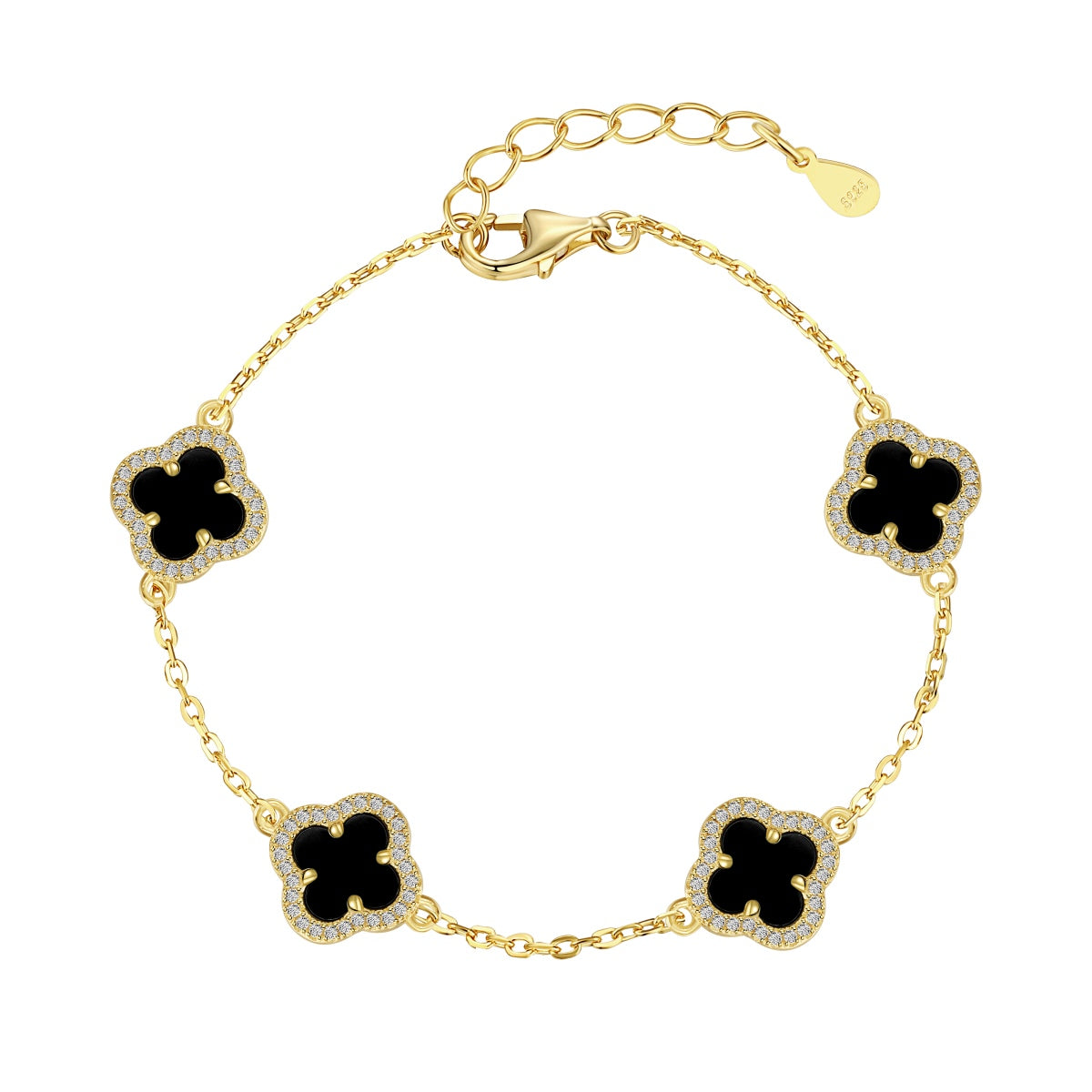 [Charm Aries Jewelry]Four-Leaf Charm Aries Exquisite Bracelet