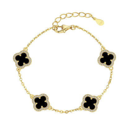 [Charm Aries Jewelry]Four-Leaf Charm Aries Exquisite Bracelet