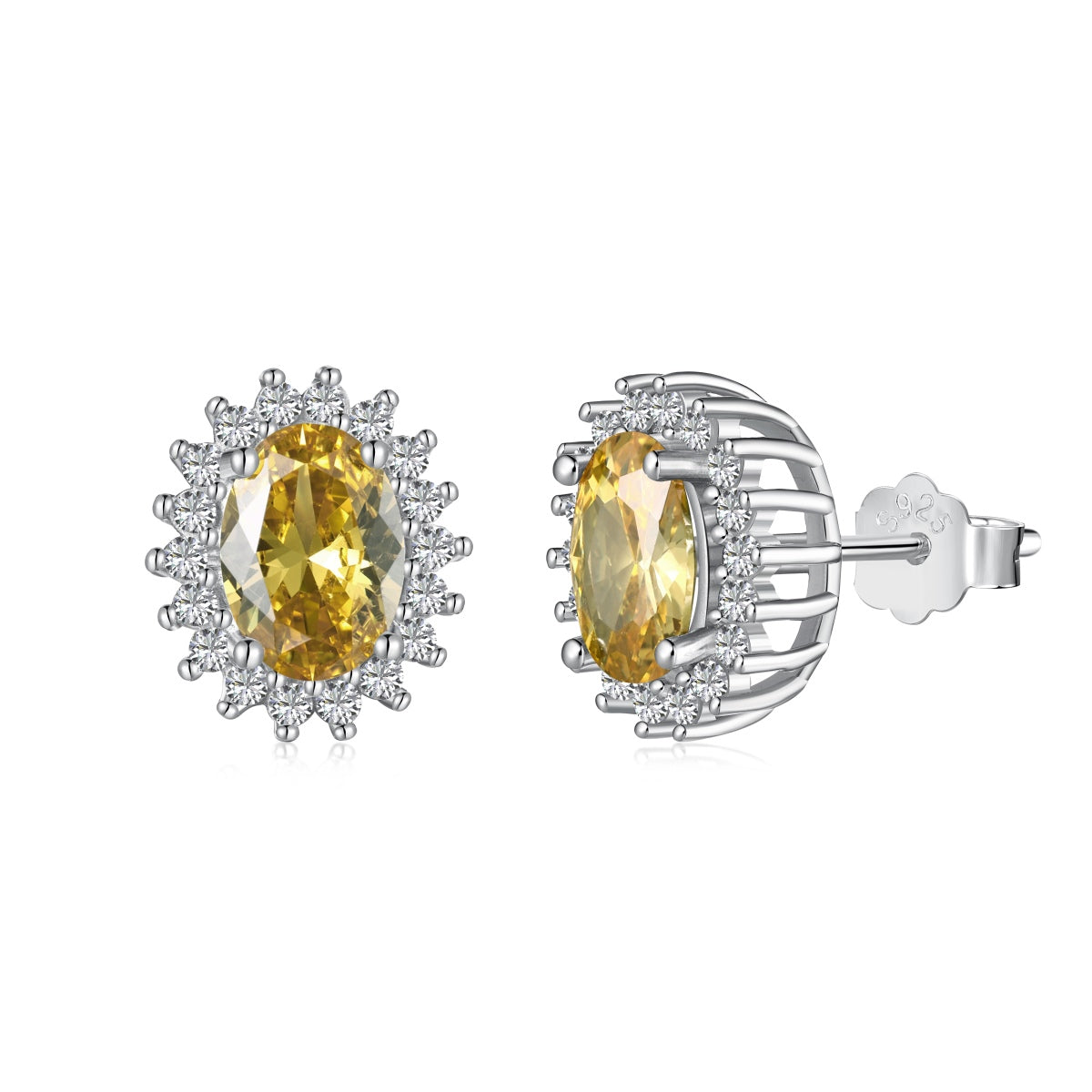 [Charm Aries Jewelry]Delicate Radiant Oval Cut Daily Earrings