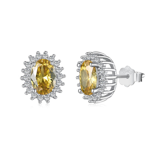 [Charm Aries Jewelry]Delicate Radiant Oval Cut Daily Earrings
