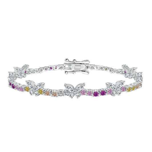 [Charm Aries Jewelry]Ornate Colorful Butterfly Shape Round Cut Daily Bracelet