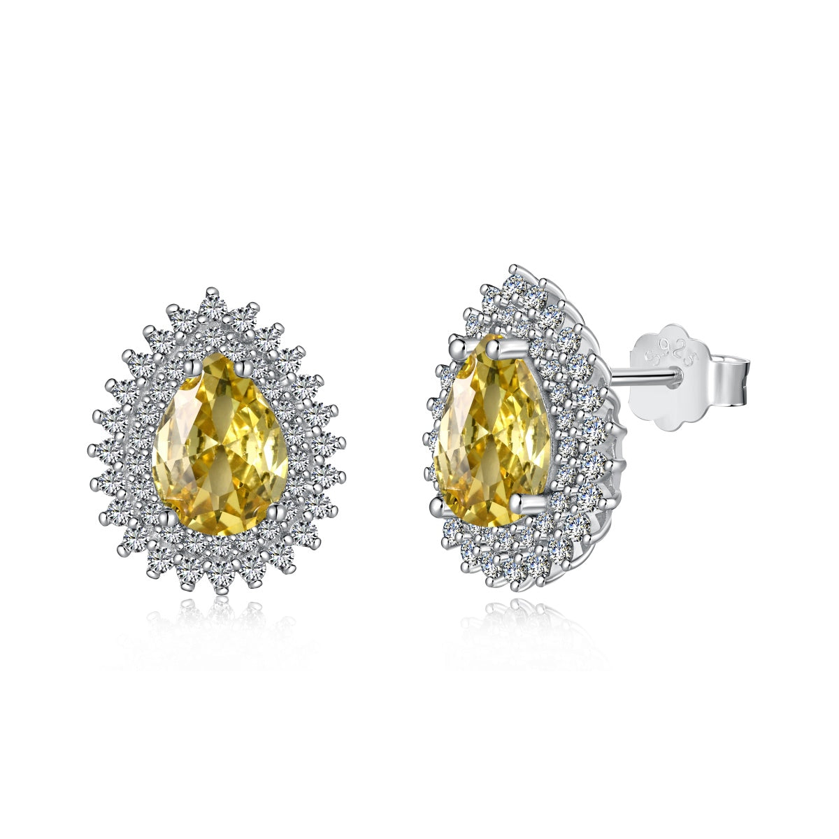 [Charm Aries Jewelry]Delicate Gorgeous Pear Cut Daily Earrings