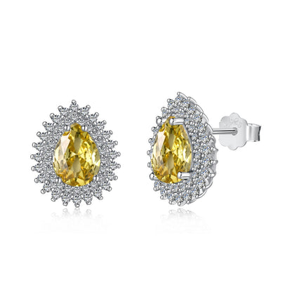 [Charm Aries Jewelry]Delicate Gorgeous Pear Cut Daily Earrings