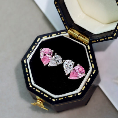 [Charm Aries Jewelry]Dazzling Elegant Heart Cut Lover Earrings