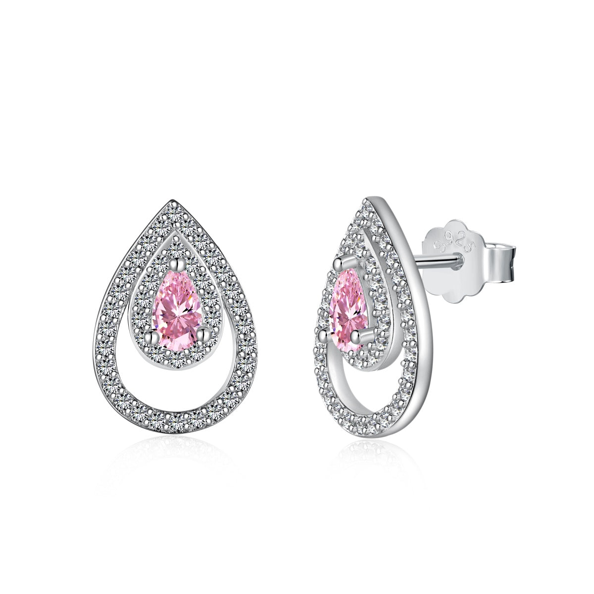 [Charm Aries Jewelry]Sparkling Delicate Water Drop Shape Daily Earrings