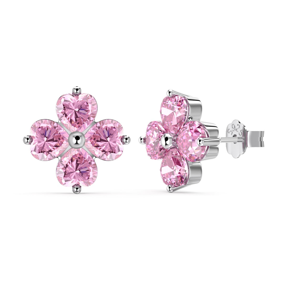 [Charm Aries Jewelry]Four-Leaf Charm Aries Ball Earrings
