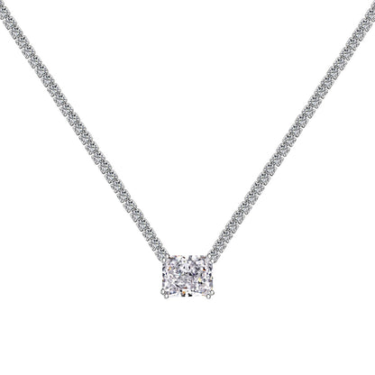 [Charm Aries Jewelry]4.0 Carat Elegant Radiant Cut Necklace