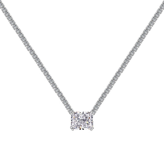 [Charm Aries Jewelry]4.0 Carat Elegant Radiant Cut Necklace
