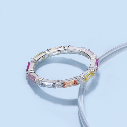[Charm Aries Jewelry]Lively In Shades Elegant Radiant Cut Daily Ring