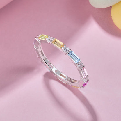 [Charm Aries Jewelry]Lively In Shades Elegant Radiant Cut Daily Ring