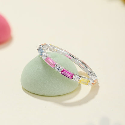 [Charm Aries Jewelry]Lively In Shades Elegant Radiant Cut Daily Ring