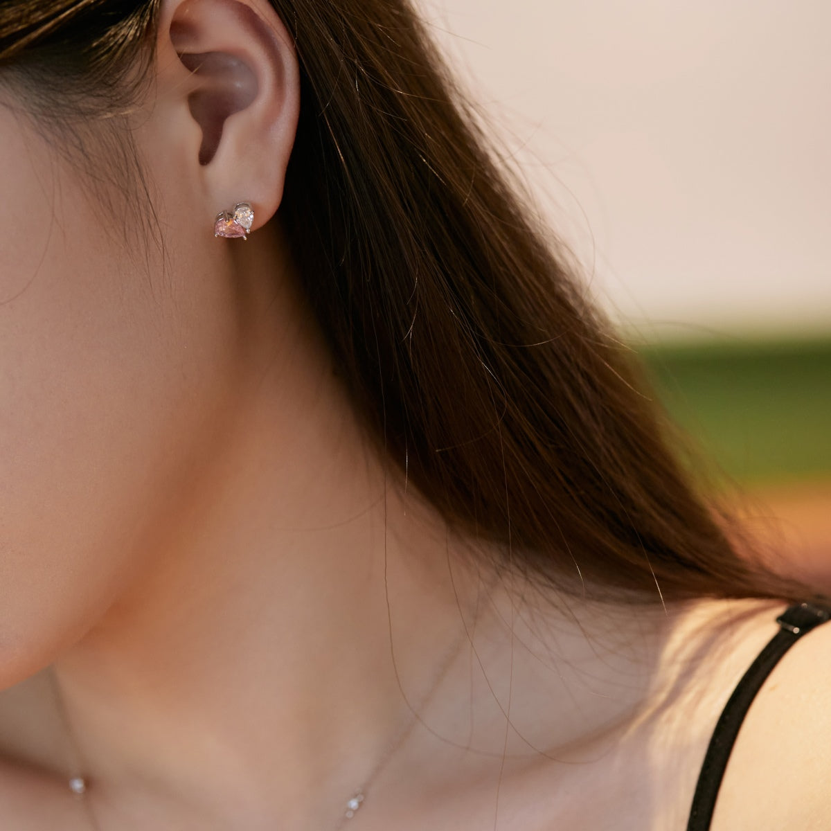 [Charm Aries Jewelry]Dazzling Elegant Heart Cut Lover Earrings