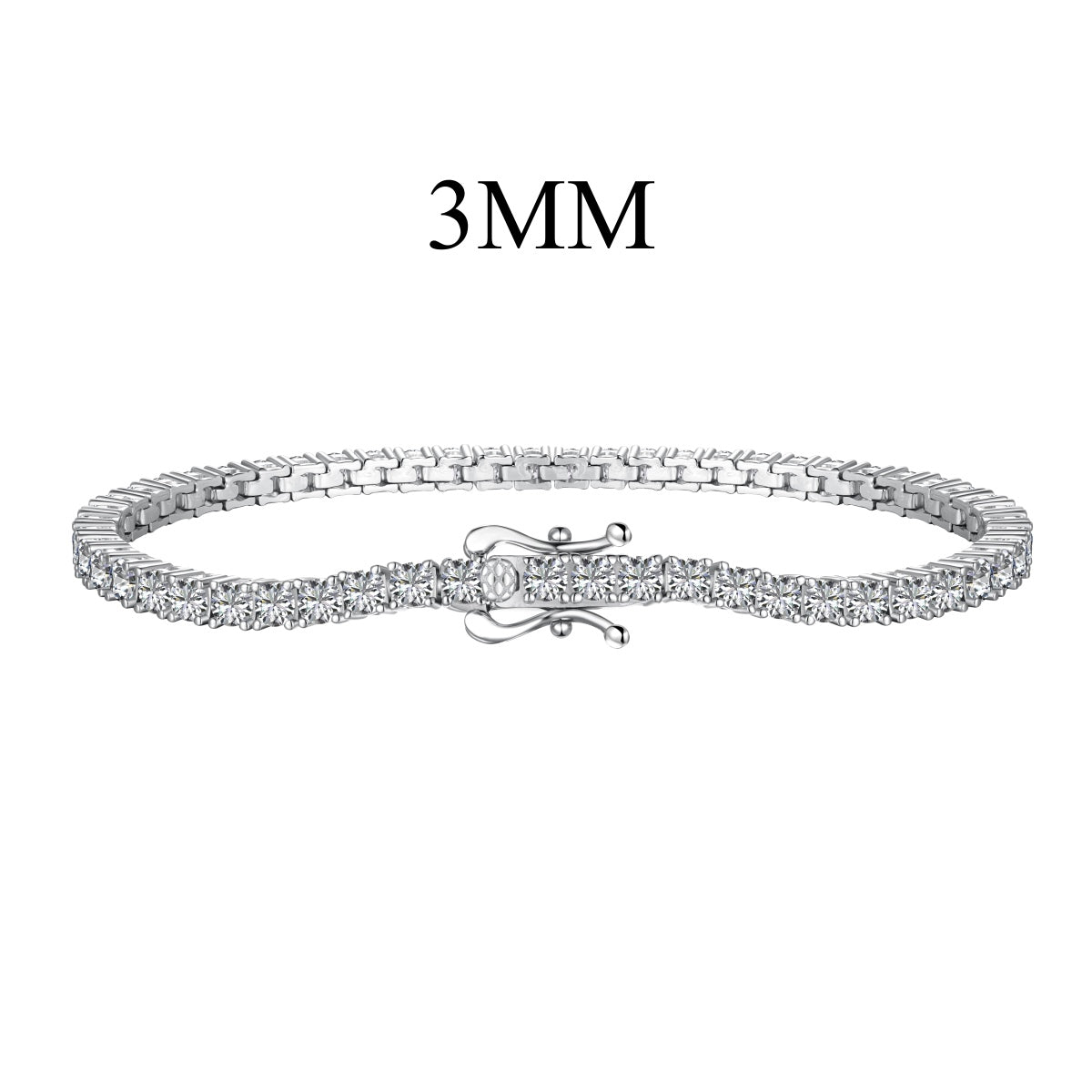[Charm Aries Jewelry]Dainty Charming Round Cut Tennis Bracelet