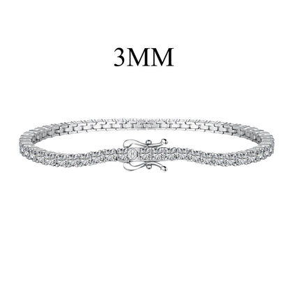 [Charm Aries Jewelry]Dainty Charming Round Cut Tennis Bracelet