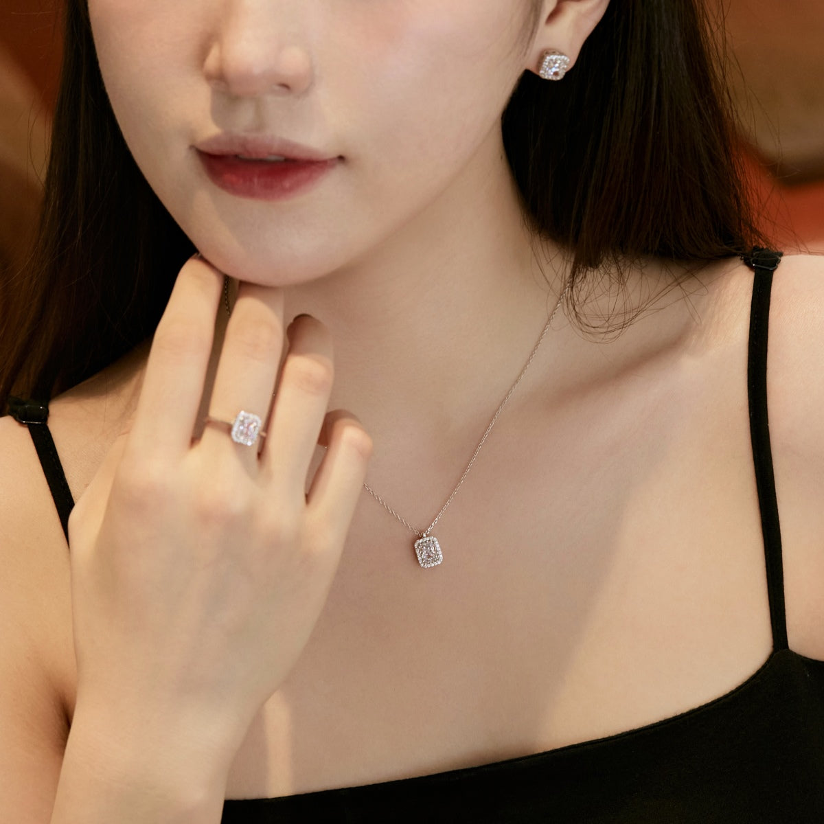 [Charm Aries Jewelry]1.0 Carat Luxurious Dainty Emerald Cut Daily Earrings