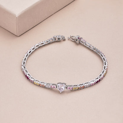 [Charm Aries Jewelry]Delicate Romantic Heart Shape Lover Bracelet