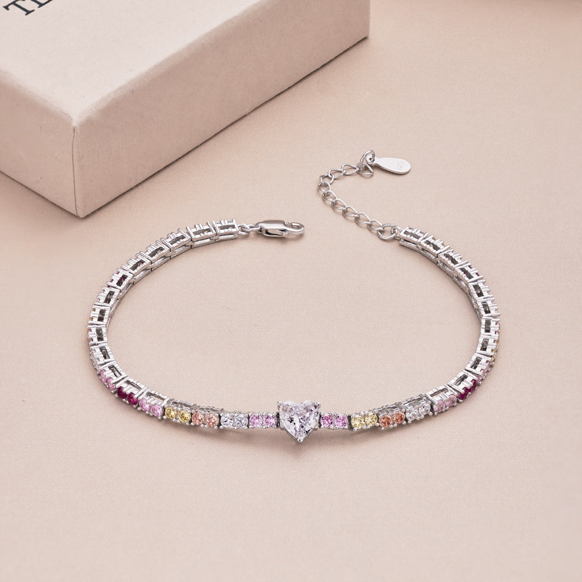[Charm Aries Jewelry]Delicate Romantic Heart Shape Lover Bracelet