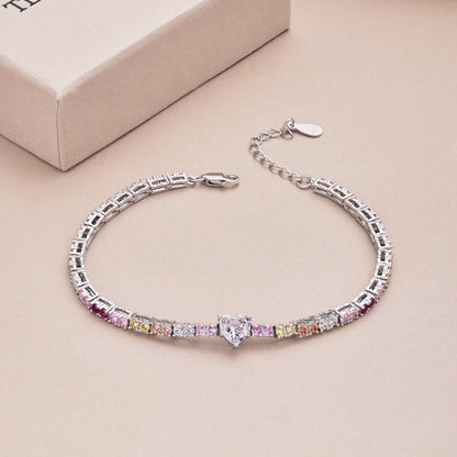 [Charm Aries Jewelry]Delicate Romantic Heart Shape Lover Bracelet