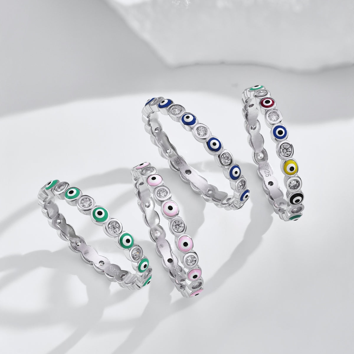 [Charm Aries Jewelry]Sparkling Vibrant Round Shape Daily Ring