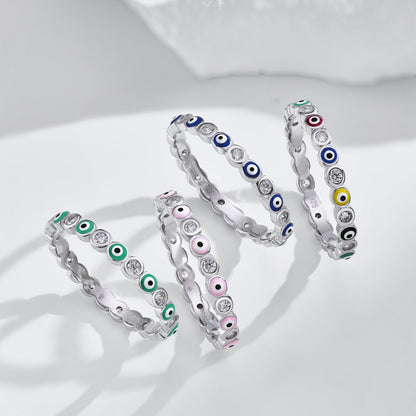 [Charm Aries Jewelry]Sparkling Vibrant Round Shape Daily Ring