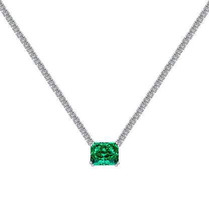 [Charm Aries Jewelry]4.0 Carat Elegant Radiant Cut Necklace