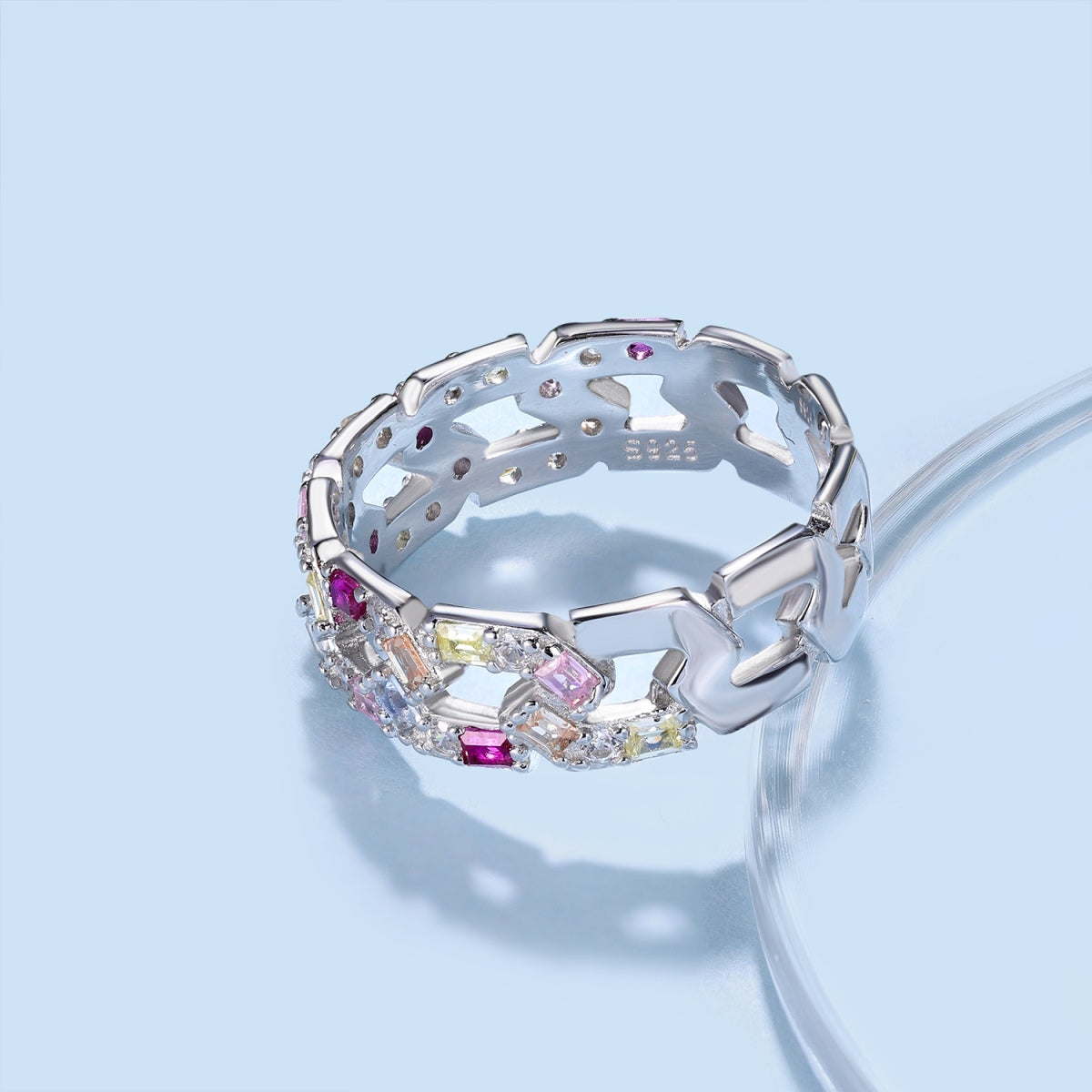 [Charm Aries Jewelry]Sparkling Vibrant Emerald Cut Daily Ring