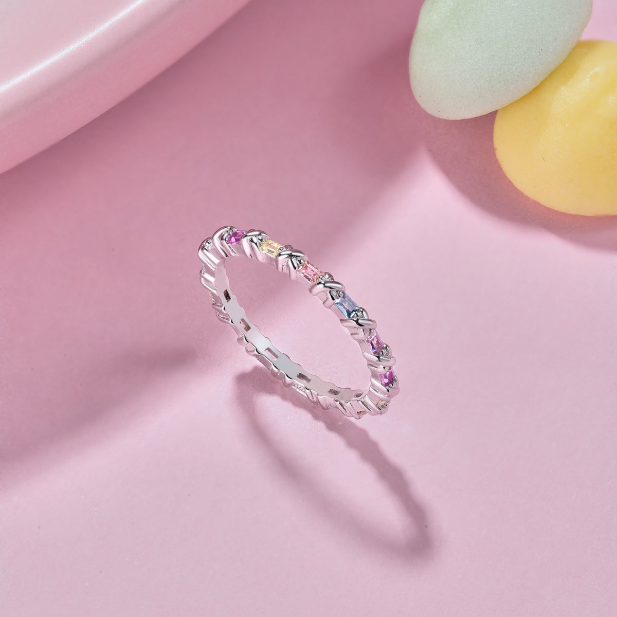 [Charm Aries Jewelry]Charming Colorful Round Cut Daily Ring