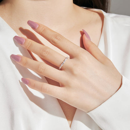 [Charm Aries Jewelry]Sparkling Vibrant Round Shape Daily Ring