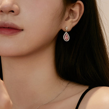 [Charm Aries Jewelry]Ornate Delicate Water Drop Shape Banquet Earrings