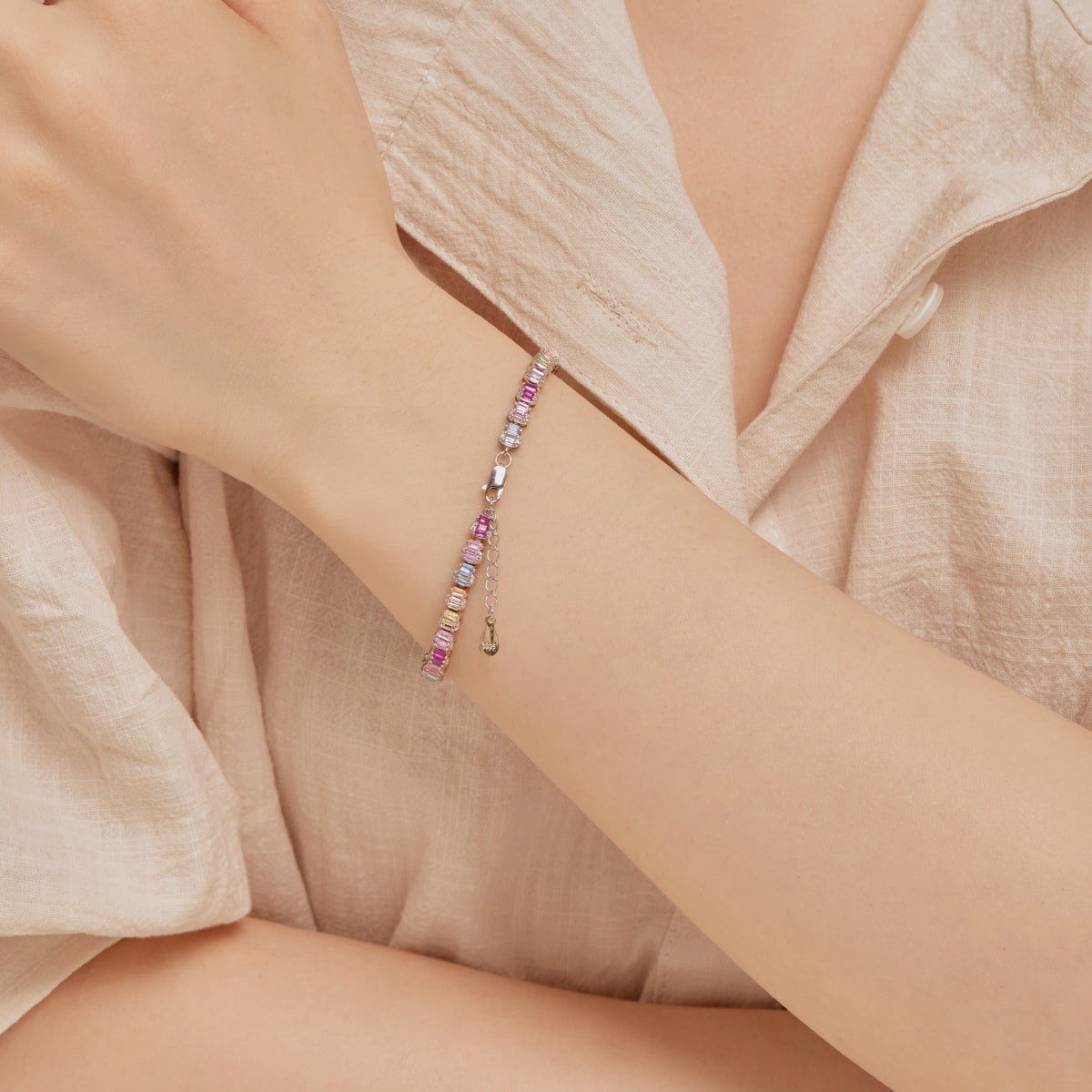 [Charm Aries Jewelry]Delicate Colorful Emerald Cut Party Bracelet