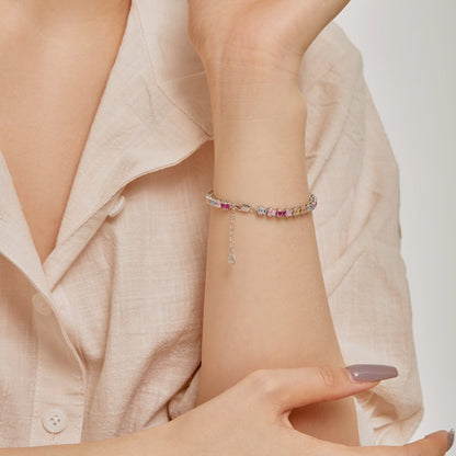[Charm Aries Jewelry]Delicate Colorful Emerald Cut Party Bracelet