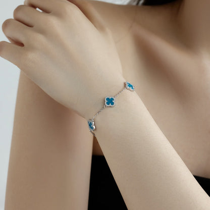 [Charm Aries Jewelry]Four-Leaf Charm Aries Exquisite Bracelet