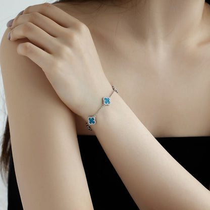 [Charm Aries Jewelry]Four-Leaf Charm Aries Exquisite Bracelet