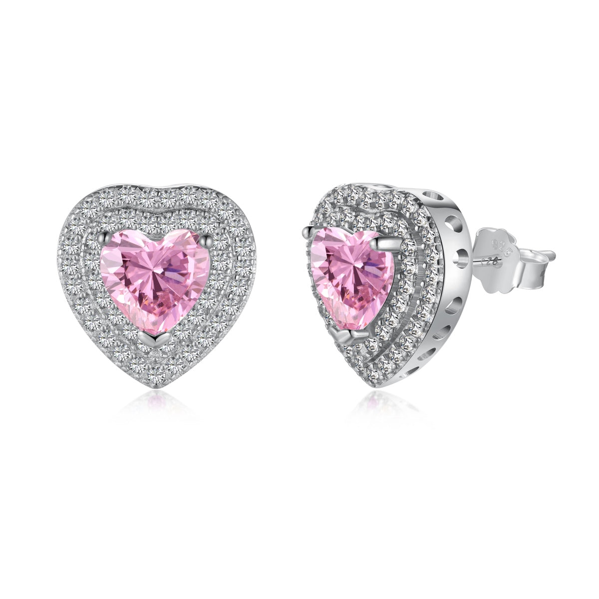 [Charm Aries Jewelry]Dazzling Heart Shape Lover Earrings