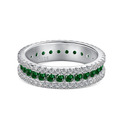 [Charm Aries Jewelry]Delicate Colorful Round Cut Daily Ring